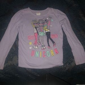 Long sleeved Unicorn Skate Quad t shirt